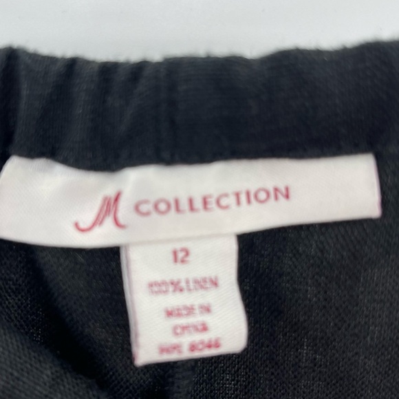 NWT JM Collection Linen Black Capri Size 12 - Picture 5 of 8